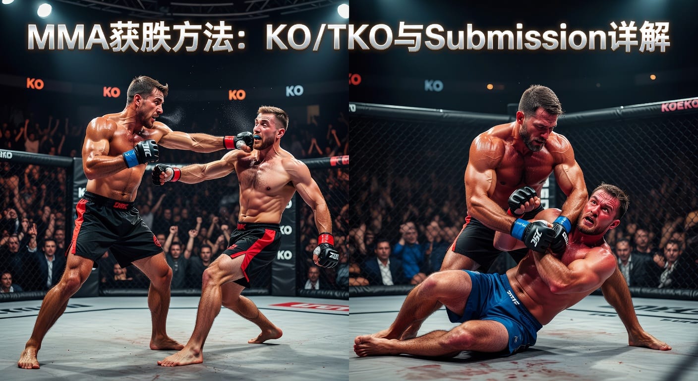 MMA方法 method of victory KO/TKO Submission：胜负解读